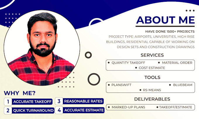 do cost estimation, quantity takeoff, material takeoff