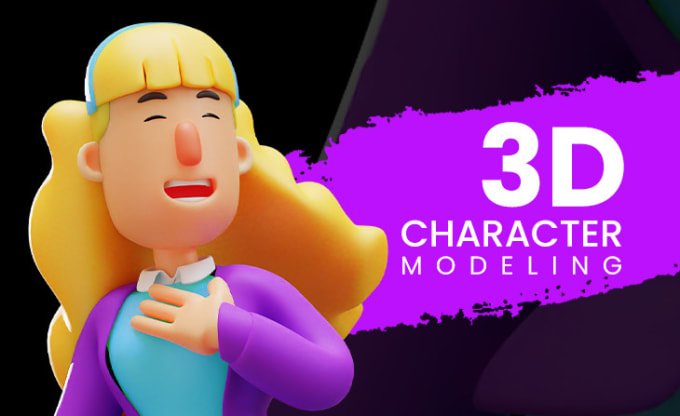 Design 3d modeling cartoon character for your youtube channel by Ovt_team |  Fiverr