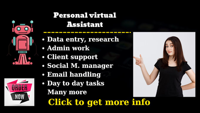 be personal administrative virtual assistant for admin support