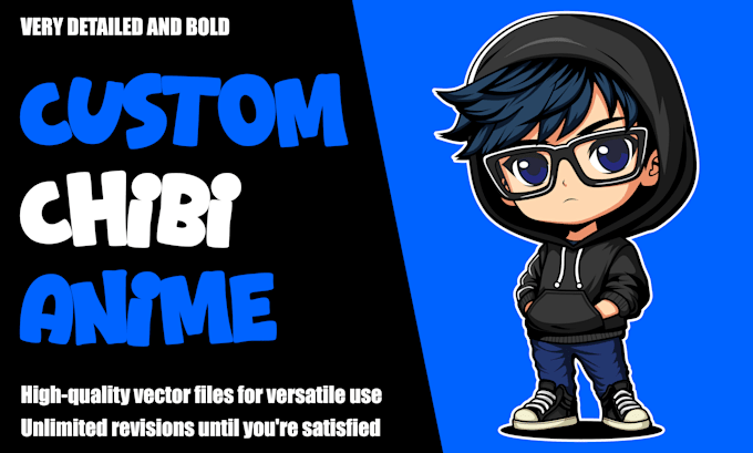 draw chibi character with anime style for mascot, avatar, merchandise