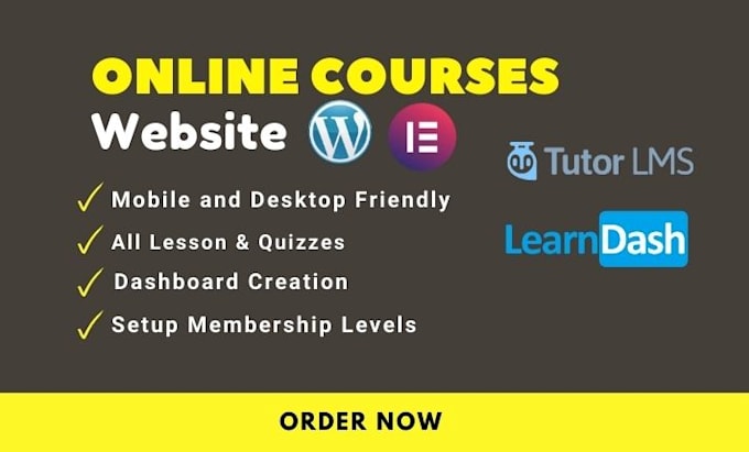 develop lms course selling website