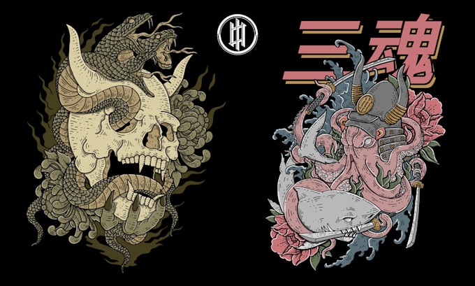 Create design japanese art style by Tigajiwa | Fiverr