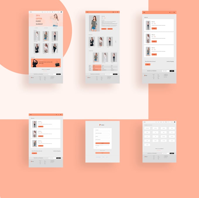 Design ui ux design wireframing and prototyping by Ajayps007 | Fiverr