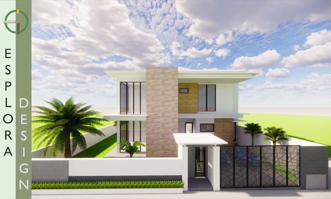 draw the exterior of your house with sketchup