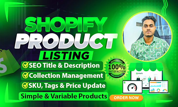 do shopify product listing and data entry manually