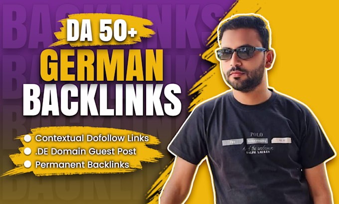 do manual SEO german backlinks service german guest post high da link building