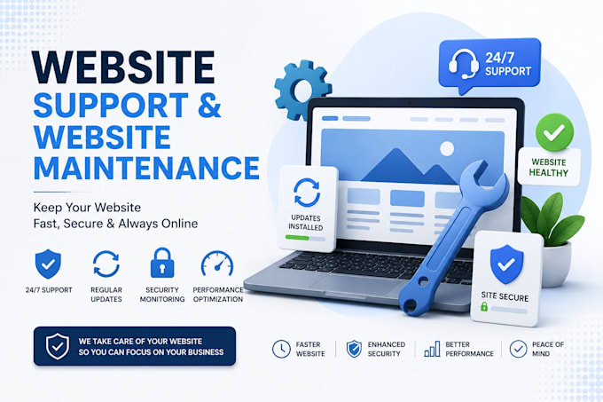 provide website support and website maintenance