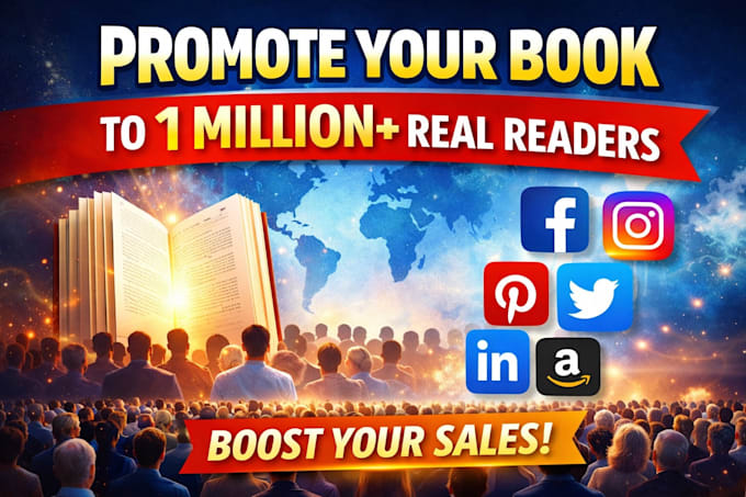 book promotion to over 850k readers on social media