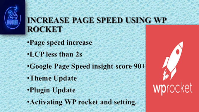 increase page speed using wp rocket