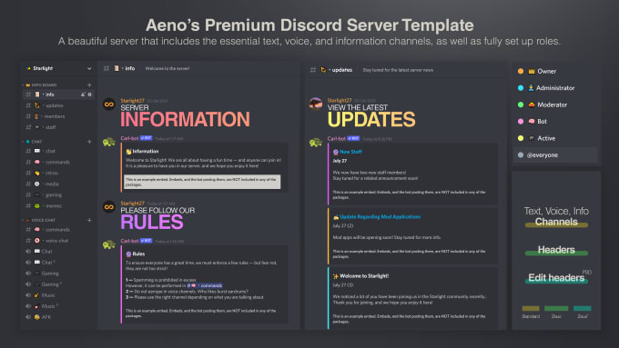 Provide A Beautiful Discord Server Template By Imaeno Fiverr Free