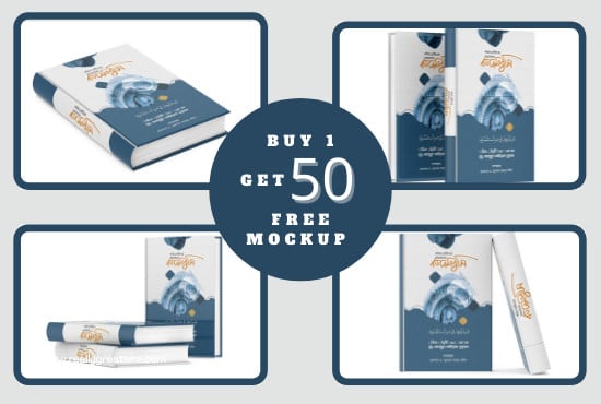 create professional book cover mockup 50 different styles