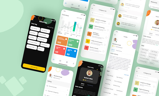 design mobile apps UI UX for ios or android