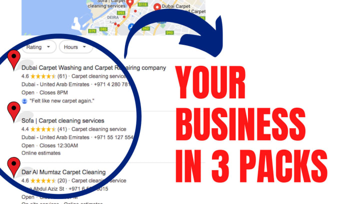 do 19,950 google maps and rank business in local 3 pack