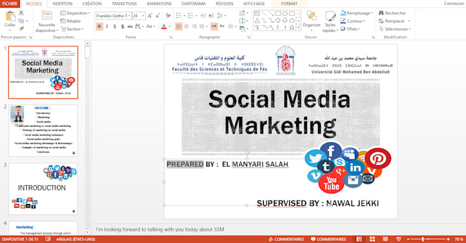 edit your presentation, I do animation