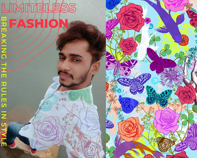 design floral pattern textile pattern fabric illustration according to your idea