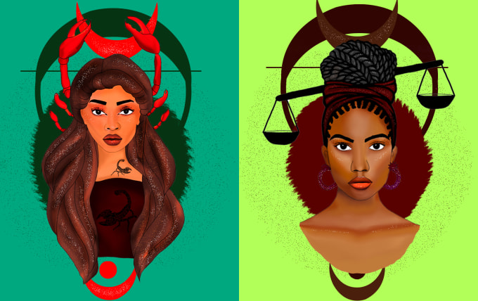 Illustrate custom african american character designs and portraits by ...