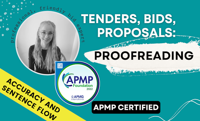 proofread, grammar check your proposal tender bid content