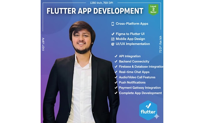 develop flutter apps, design flutter UI, and convert figma to flutter