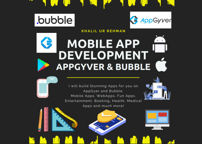 develop your appgyver, flutter and bubble app for android and ios