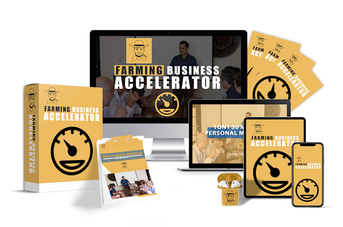 design 3d digital product mockup, course ecover bundle