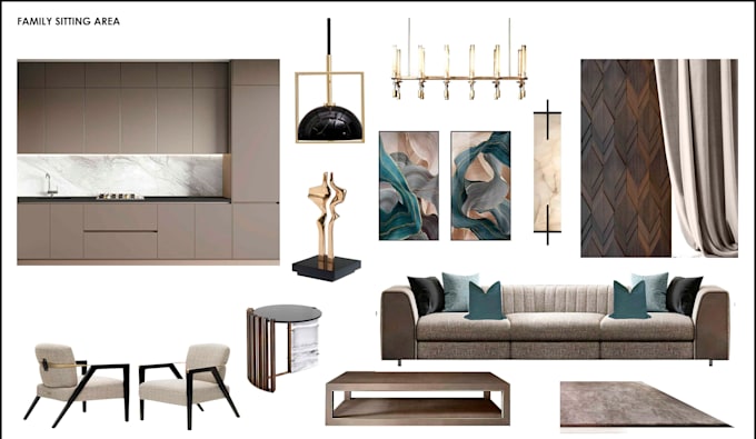 Create moodboard, furniture layout and drawings by Annlint | Fiverr