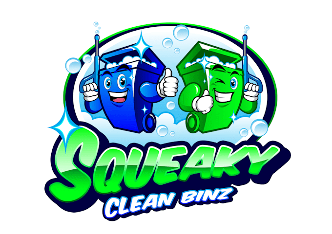 design unique logo for car wash and bin cleaning