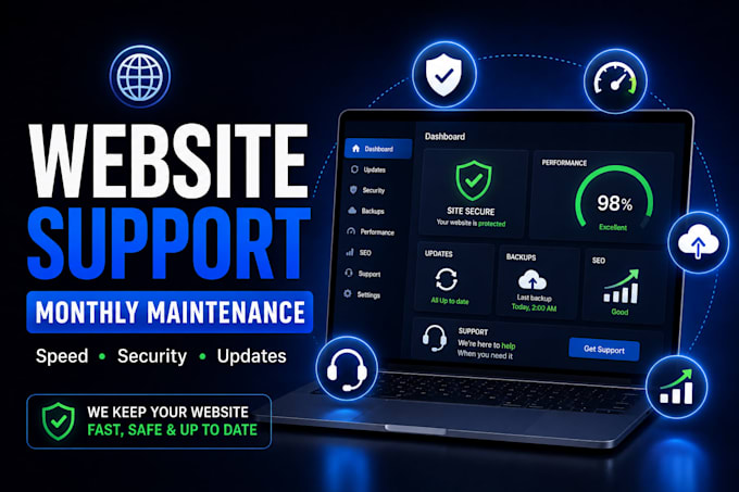 provide monthly website maintenance and boost website speed