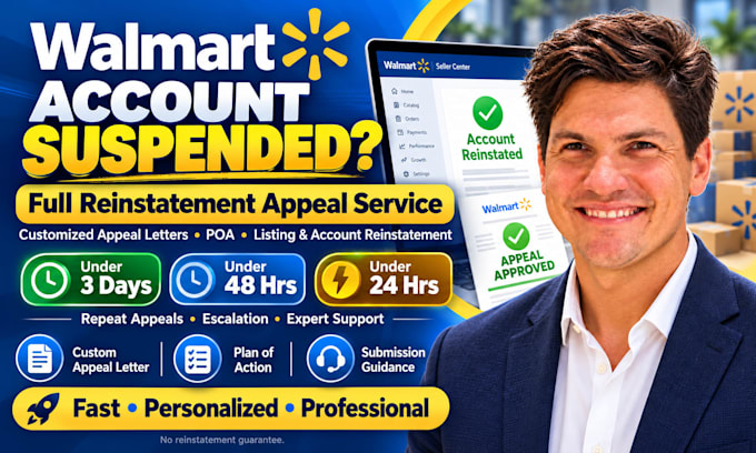 write walmart account suspension appeal letter plan of action