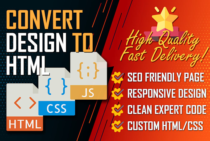 Convert your design to a responsive html css page by Illdev | Fiverr