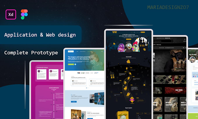do uiux design for app and website using figma and adobe xd