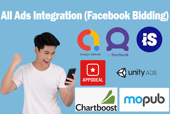 Admob, facebook bidding, unity ads in your android studio apps or unity ...