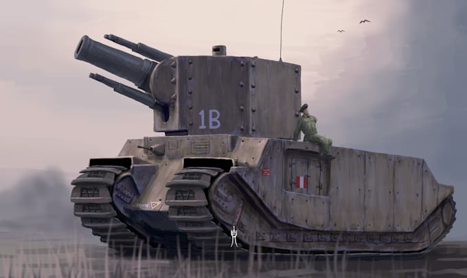 draw scifi tank, airplane, futuristic car, aircraft military