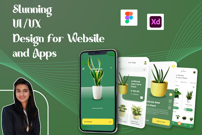 I will design mobile app and website UI, wireframe mockup prototype