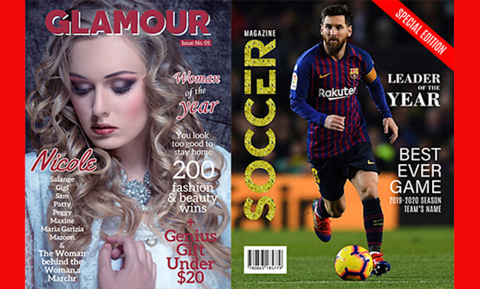 do magazine cover, magazine layout, typesetting, catalogue design