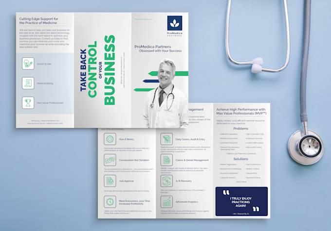 create attention grabbing brochures and reports