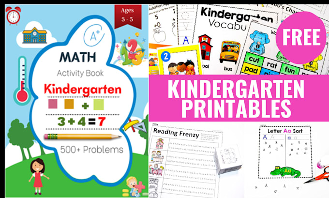 design custom preschool or kindergarten worksheets for kids