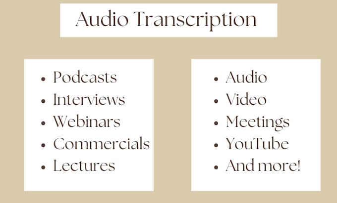 transcribe video or audio to text transcription