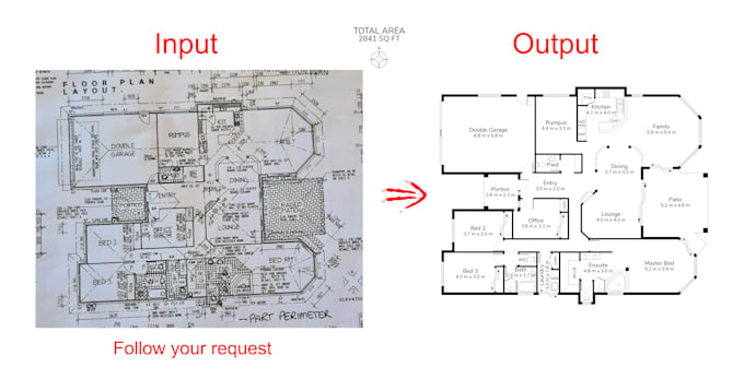 redraw your floor plan professionally within 6 hours