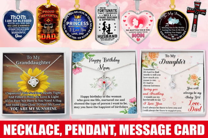 Do message card necklace and watch design for gearbubble shineon