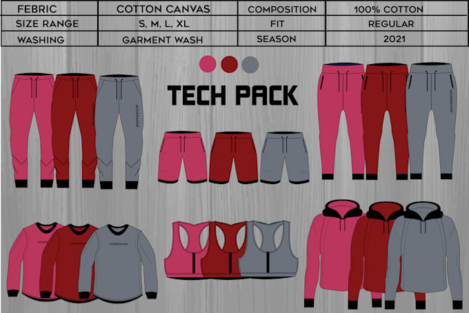do fashion apparel flat sketch and tech packs