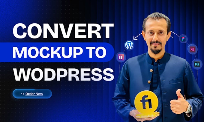convert figma to wordpress, PSD to wordpress, figma to elementor