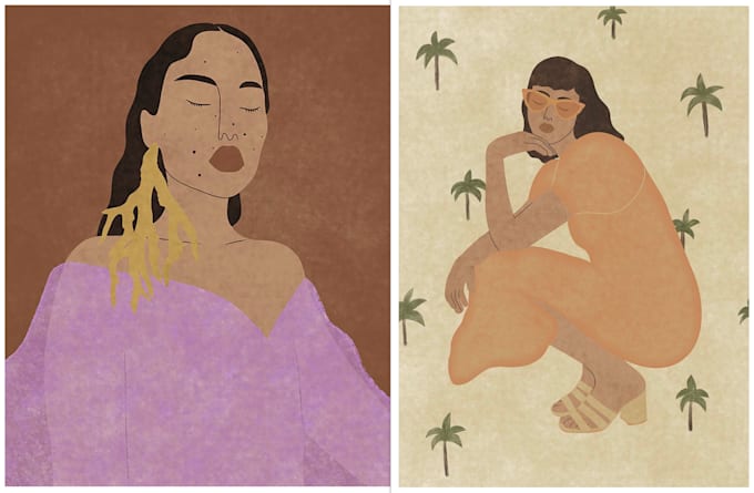 Create an original fashion illustration for your brand by Lemonfee | Fiverr