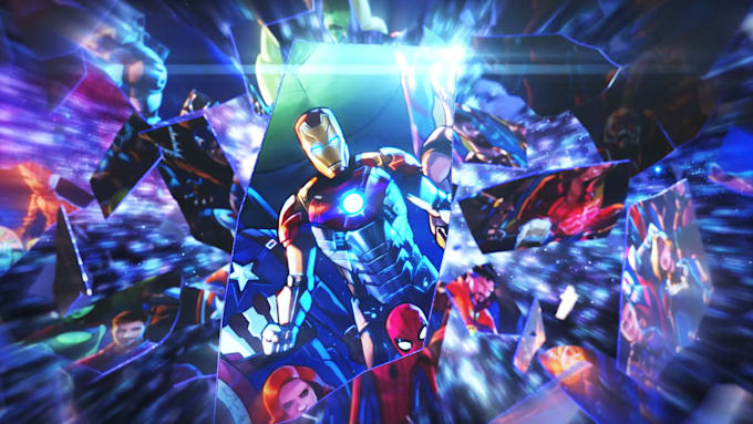 create marvel universe intro with your photo and text