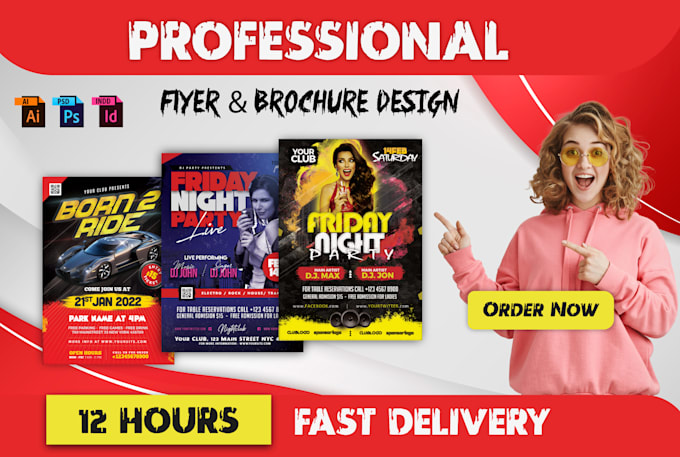 design professional events, club, sports, and dj party flyer