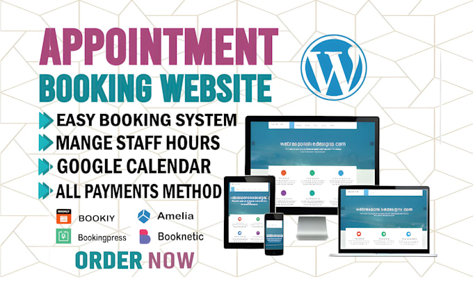 create appointment booking website using amelia,bookly or booknetic