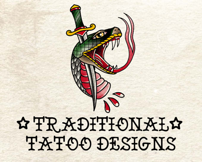 create a traditional style tattoo design