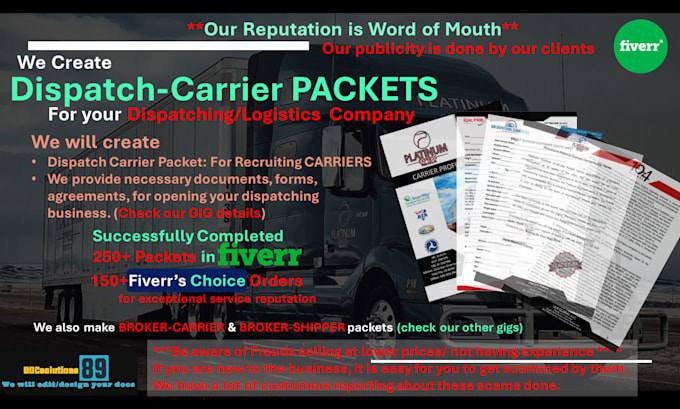 Urgently create dispatch carrier agreement, contract, packet by Doc ...