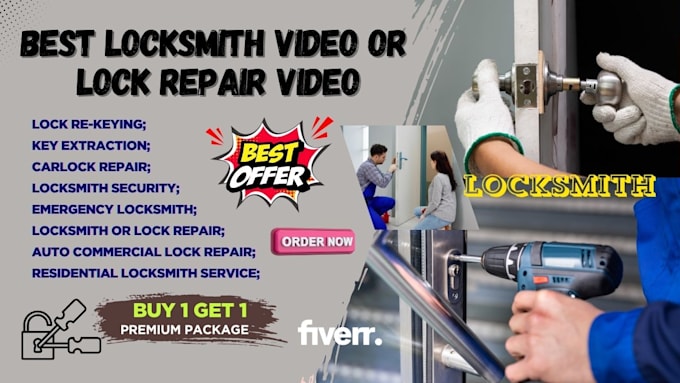 create locksmith or lock repair 2d animation explainer video