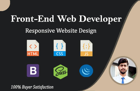 Be your front end web developer using html css bootstrap js by Asad ...