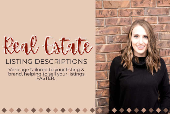 write real estate listing descriptions that sell
